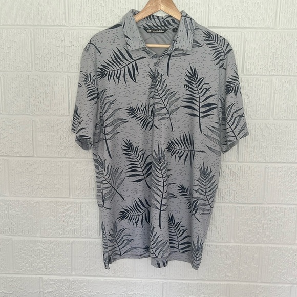 TRAVIS MATHEW Men’s Gimme Two Slim Fit Polo Shirt Tropical Print Large - Picture 2 of 11